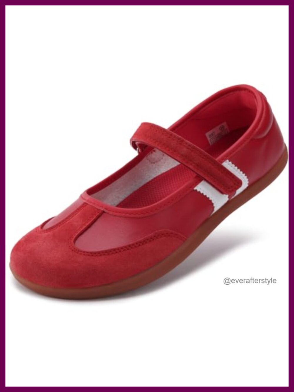Barefoot Mary Jane Flats Wide Toe Box Zero Drop Suede Faux Leather Walking